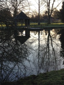 Lake and summerhouse, Chippenham Park