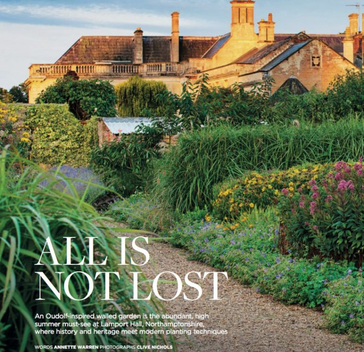 Lamport Hall feature in The English Garden Magazine, August 2016