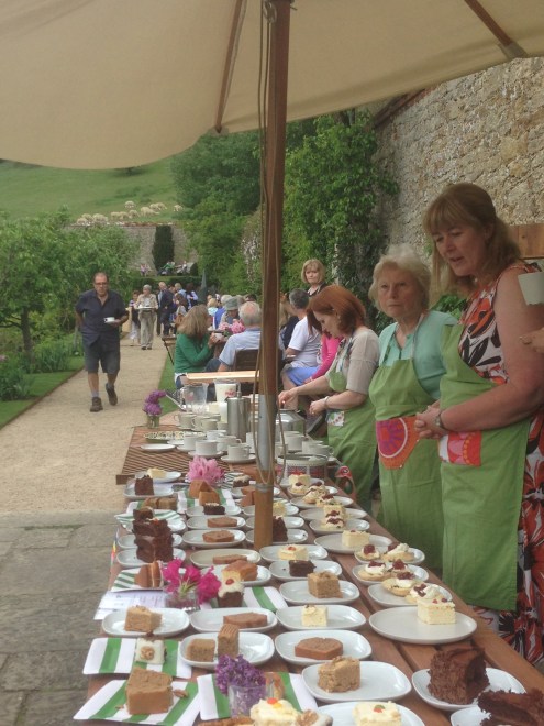Magnificent teas served by an army of volunteers at Chilworth Manor, Surrey.