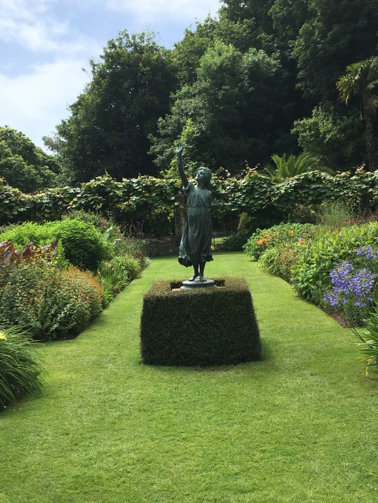 statue on the lawns at Overbeck's