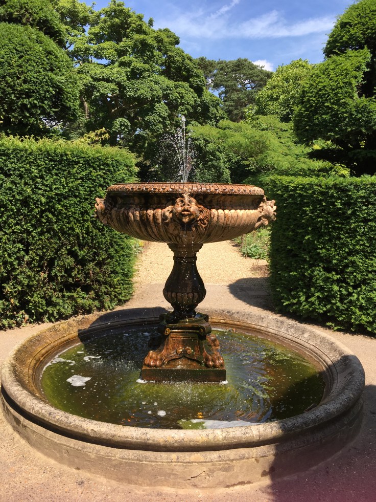 fountain in the walled garden